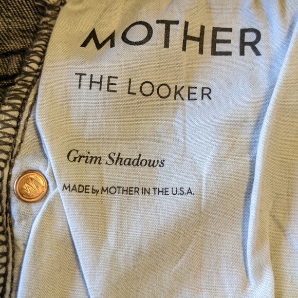 Mother The Looker Skinny Jeans In Grim Shadows Wash Size 28 Mid Rise 26" inseam - Picture 9 of 12